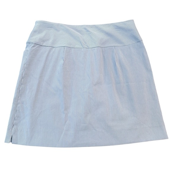 SC & Co Golf Skort Size XL‎ Blue White Striped Tummy Control Vacation Resort - Picture 1 of 10